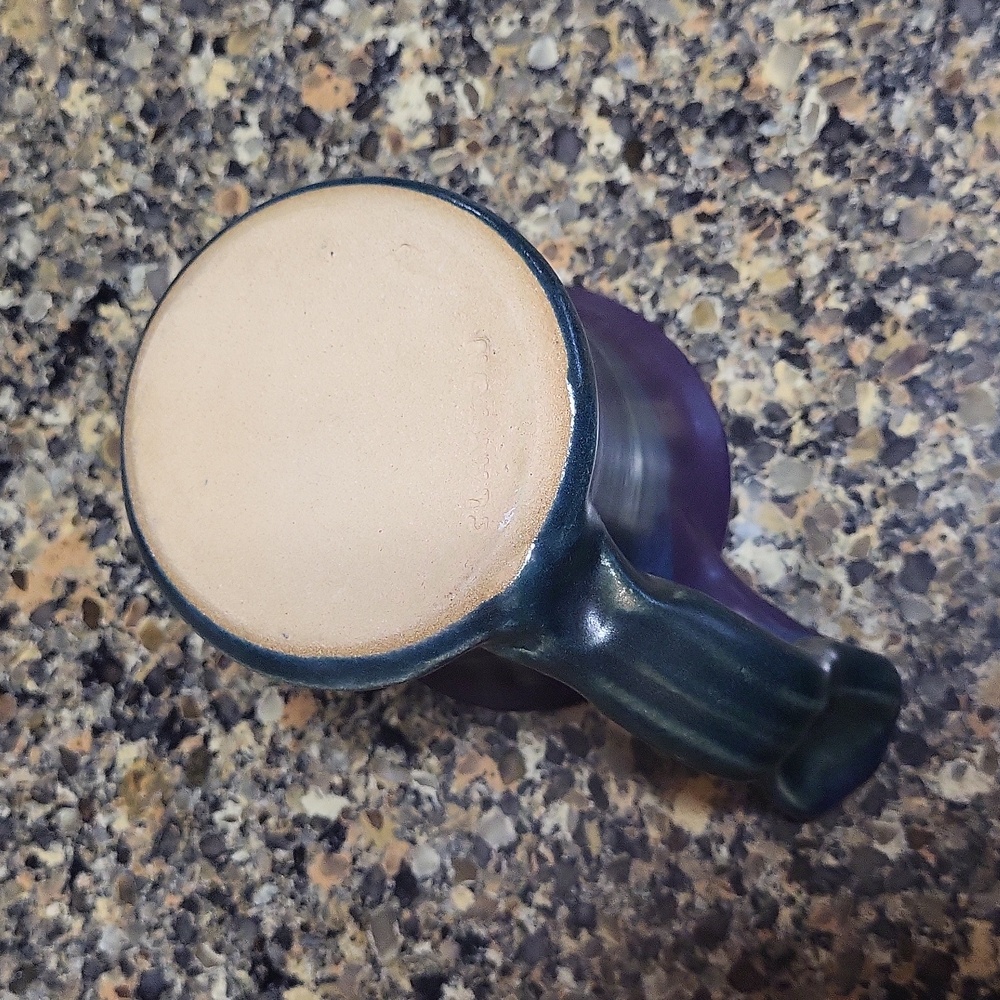Handcrafted Purple/Green Pottery Mug (Clayton Pottery) - Picture 3 of 4